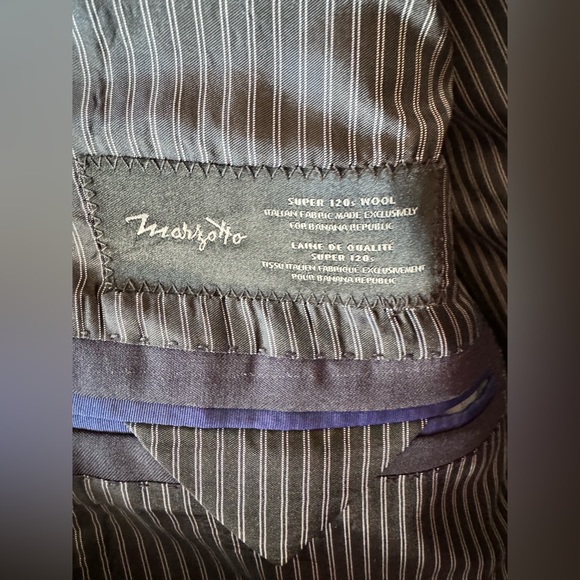 Banana Republic x Marzatto navy wool slim fit suit jacket - Picture 4 of 6